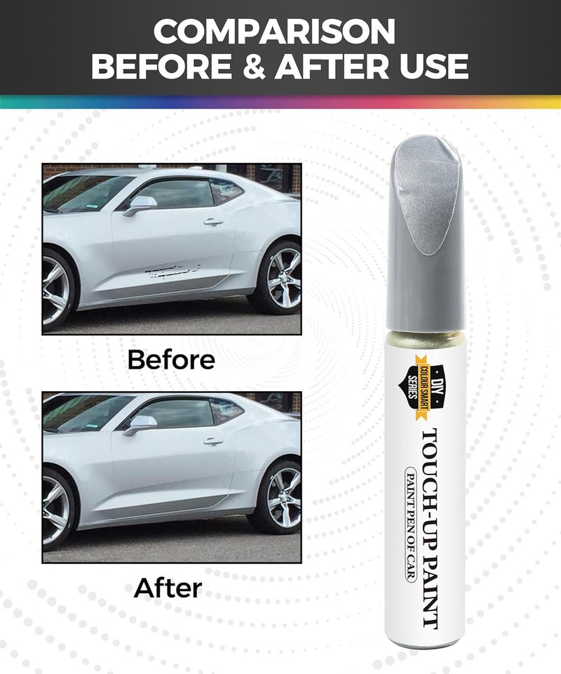 UBOG Car Paint Scratch Repair,Touch Up Paint for Cars,Touch Up Paint Pen,Car Accessories Car Scratch Repair,Car Touch Up Paint,Car Scratch Remover Pen,Car Paint Pen for Erase Car Scratches (Silver) - Image 2